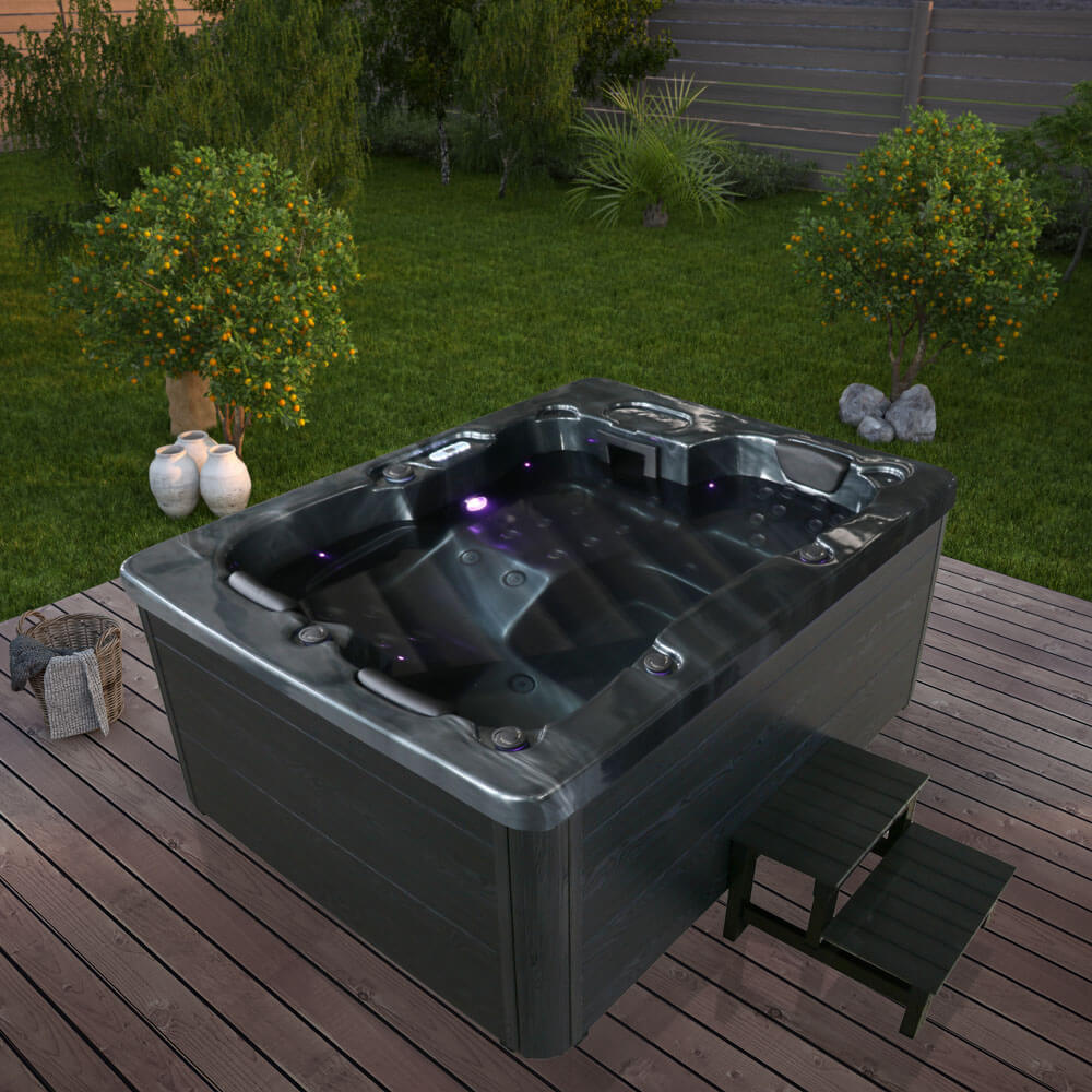 Home Deluxe BLACK MARBLE Outdoor-Whirlpool – Ansicht 2