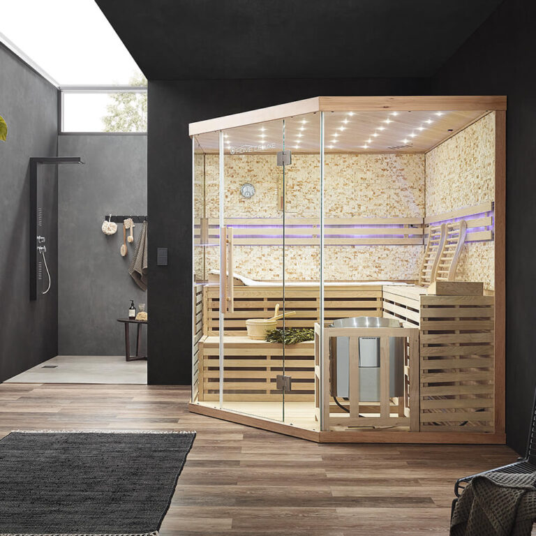 Home Deluxe SKYLINE BIG XL Innensauna mit Kunststeinwand