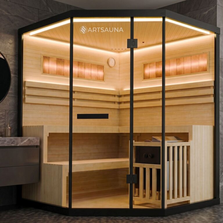 Artsauna Vantaa 160 Innensauna mit 6-kW-Ofen, Schwarz