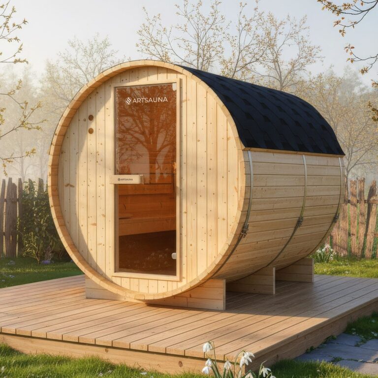 Artsauna Spitzbergen 220 Fasssauna für 6 Personen mit 8-kW-Ofen