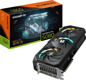 GIGABYTE GeForce RTX 5080 GAMING OC – 16 GB GDDR7 – Grafikkarte mit Originalverpackung