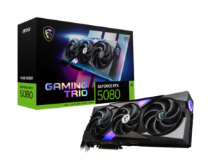 MSI GeForce RTX 5080 GAMING TRIO OC – 16 GB GDDR7 – Grafikkarte mit Originalverpackung