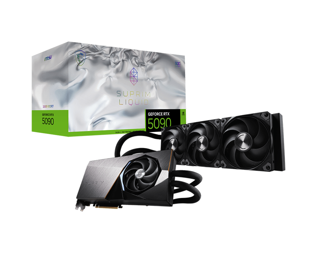 MSI GeForce RTX 5090 SUPRIM LIQUID SOC – 32 GB GDDR7 – Grafikkarte mit Originalverpackung